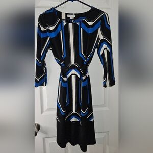 New York Company 36" Long Dress With Cloth Tie Belt.  Size Small